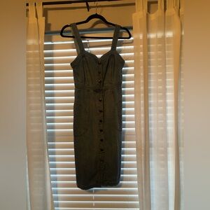Blue Denim Midi Dress